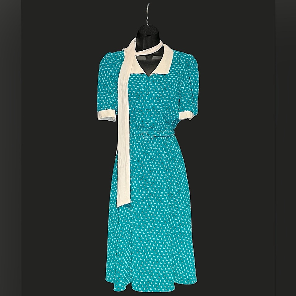 Vintage 60-70s Jonathan Martin Polka Dot Dress